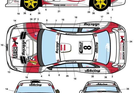 Subaru Impreza WRC Infineon (2001) (Subaru Impresa VRS Infineon (2001)) - drawings (drawings) of the car